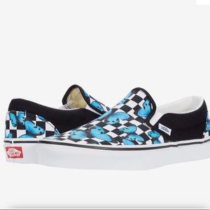 Vans Checkerboard Butterfly Classic Slip On Shoe Size 8 Blue White